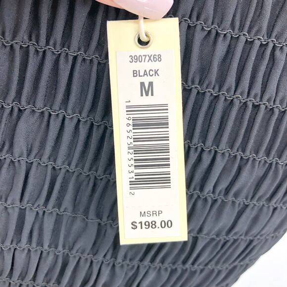 MAX STUDIO Women's Velvet Smocked Maxi Dress Medium Black Sleeveless NWT - Picture 12 of 12